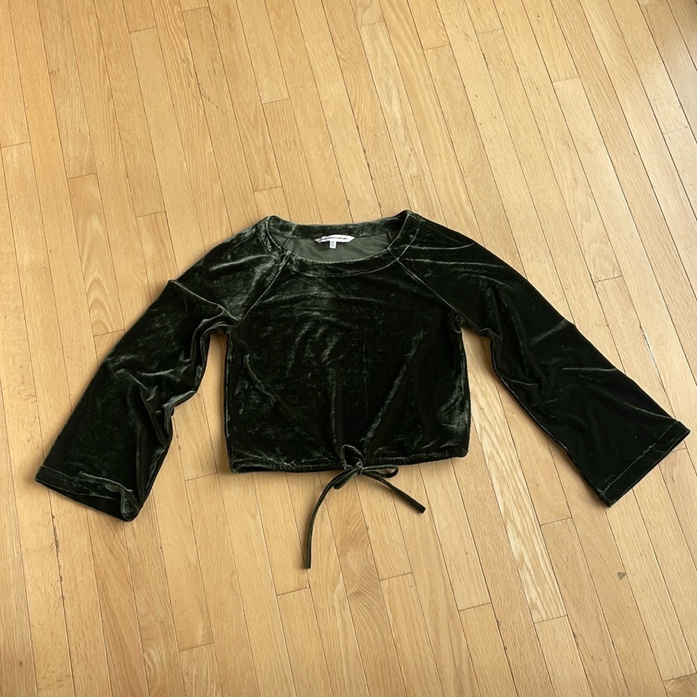 Cupcakes and Cashmere velvet bell sleeve top